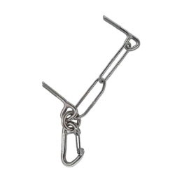 Raumer Abseilstation mit Klebehaken und Karabiner