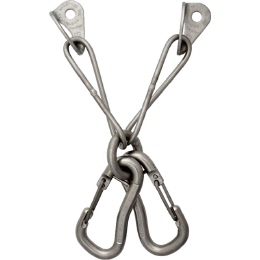 Raumer Abseilstation V-Form Rock M10 + Karabiner